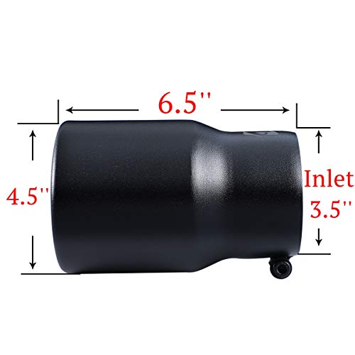3.5" Black Stainless Steel Exhaust Tip