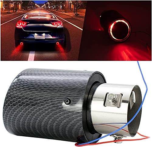 Vechkom 2.5" Carbon Fiber Exhaust Tip with LED