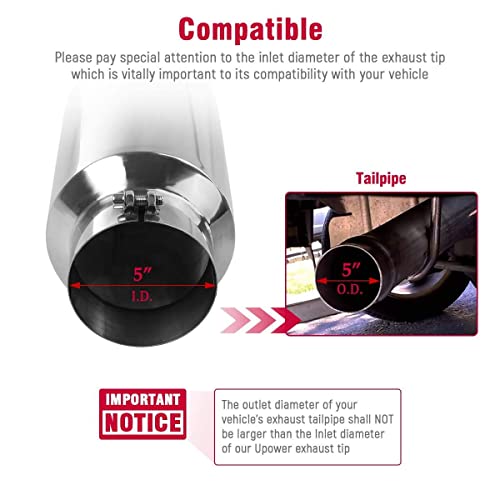 5" to 8" Chrome Diesel Exhaust Tip for Trucks