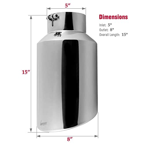 5" to 8" Chrome Diesel Exhaust Tip for Trucks