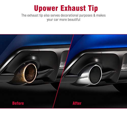 Upower 5" to 6" Stainless Steel Exhaust Tip