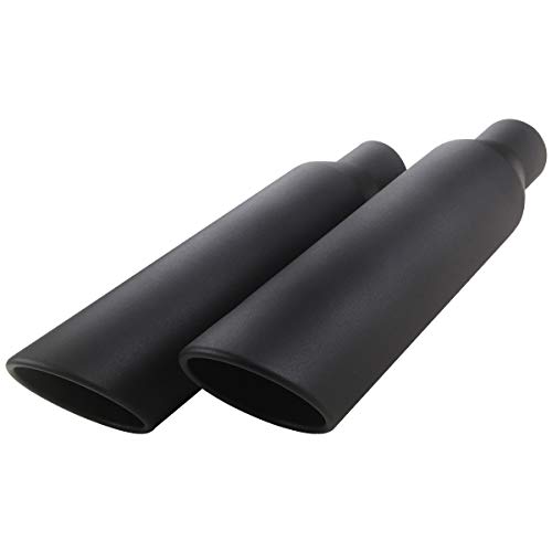 Universal Stainless Steel Black Exhaust Tips - 2.5" Inlet