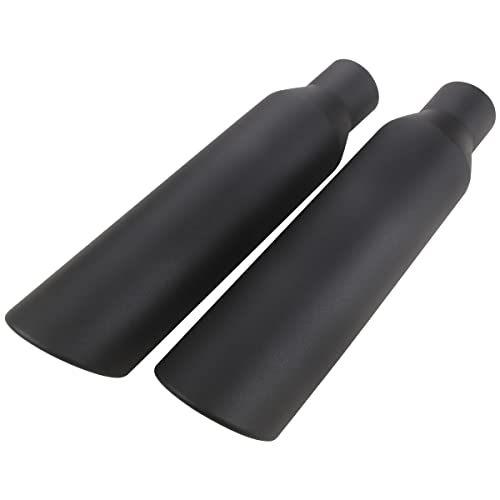 Universal Stainless Steel Black Exhaust Tips - 2.5" Inlet