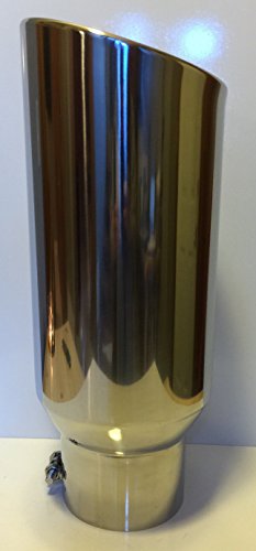 Polished Stainless Steel 5" Rolled Diesel Exhaust Tip