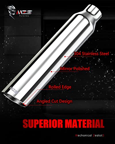 MZS 2.5" Inlet Stainless Steel Exhaust Tip