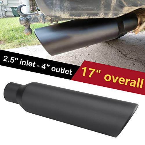 Universal Stainless Steel Black Exhaust Tips - 2.5" Inlet