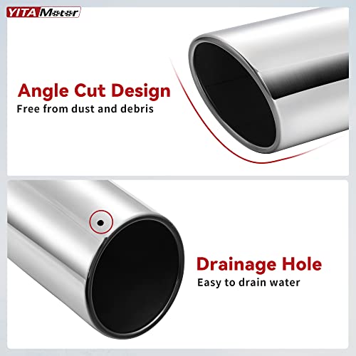 YITAMOTOR 2.5" Inlet Stainless Steel Exhaust Tip