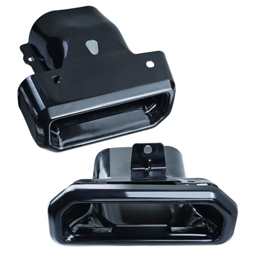 Vanshly Gloss Black Exhaust Tips Bezels Pair