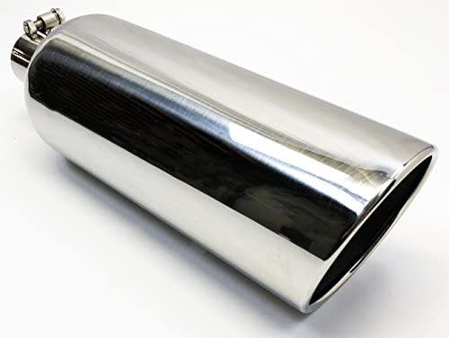 6" Dia 18" Long Rolled Slant Exhaust Tip