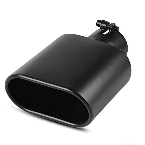 2.5" Inlet Square Black Exhaust Tip, 9" Long