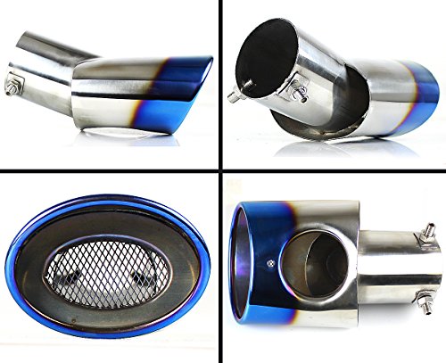 Blue Burnt Stainless Steel Exhaust Tips for Honda Civic