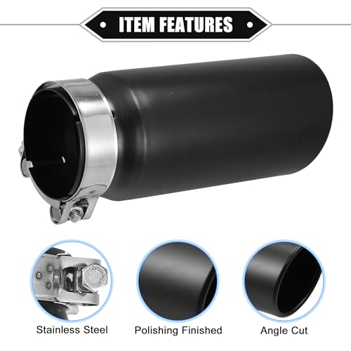 VekAuto Black Stainless Steel Exhaust Tip for Tacoma