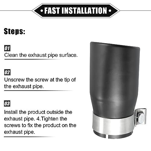 VekAuto Stainless Steel Exhaust Tip for Toyota Tacoma