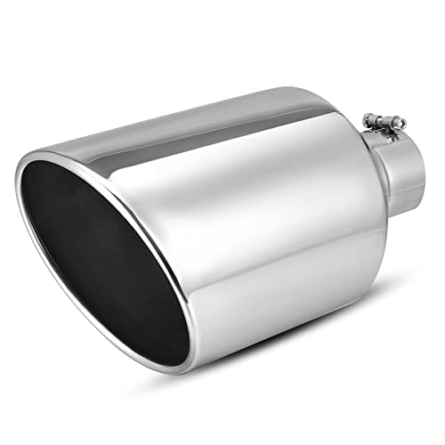 Chrome-Plated 4" Inlet Stainless Steel Exhaust Tip