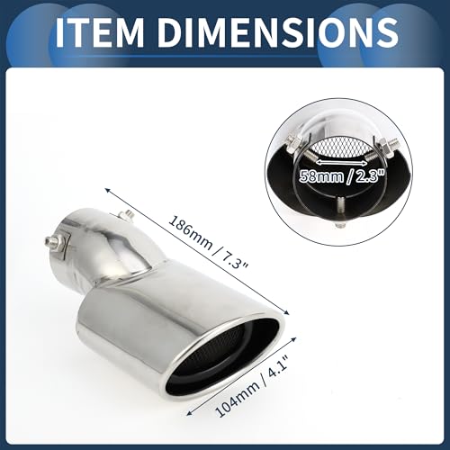 INFINAUTO Stainless Steel Slant Exhaust Tip for Honda Civic