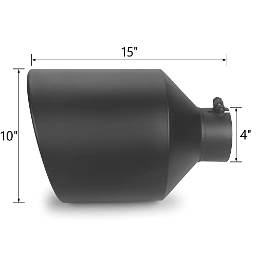 Universal Diesel Truck Exhaust Tip - 4" Inlet, 10" Outlet