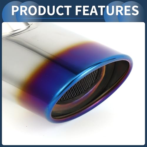 INFINAUTO Burnt Blue Exhaust Tip for Honda Civic