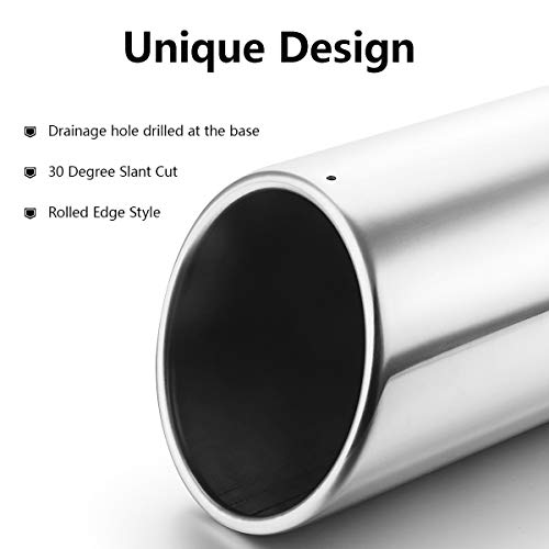 A-KARCK 12" Polished 3" Inlet Exhaust Tip