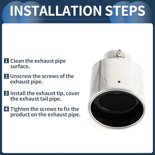 INFINAUTO Stainless Steel Slant Exhaust Tip for Honda Civic