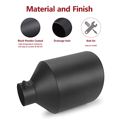 Universal Diesel Truck Exhaust Tip - 4" Inlet, 10" Outlet