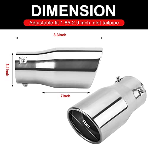 Adjustable Chrome Stainless Steel Exhaust Tips