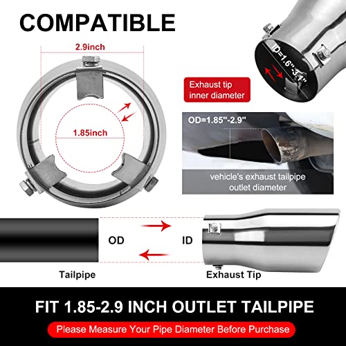 Adjustable Chrome Stainless Steel Exhaust Tips