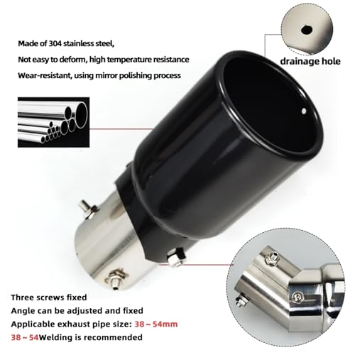 Adjustable Stainless Steel Exhaust Tips for Universal Fit