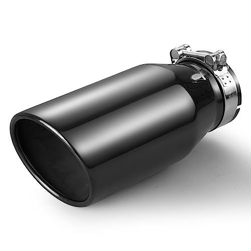 3.5 Inch Chrome Black Exhaust Tip Angle Cut