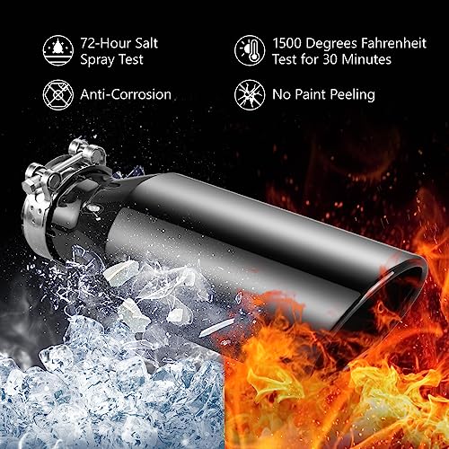 Chrome 2.5" Inlet Exhaust Tip - Angle Cut