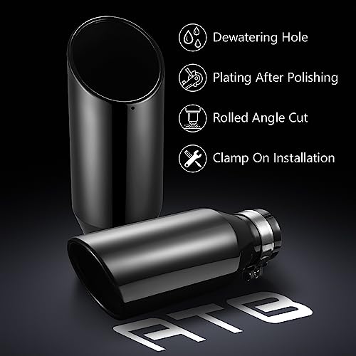 Chrome 2.5" Inlet Exhaust Tip - Angle Cut