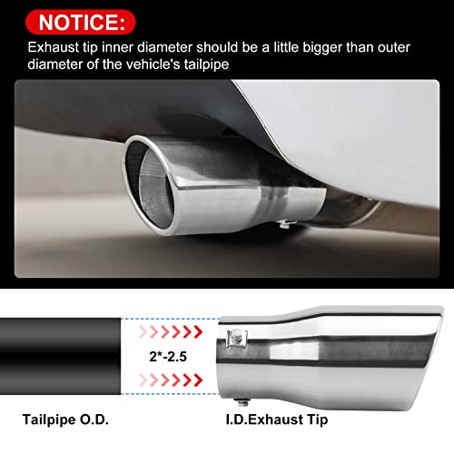 Adjustable Chrome Stainless Steel Exhaust Tips