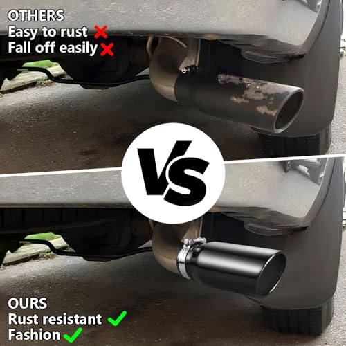 3" Inlet Chrome Black Exhaust Tip, Angle Cut