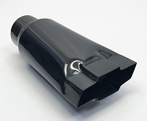 Chevy Bowtie 3" Inlet Black Chrome Exhaust Tip