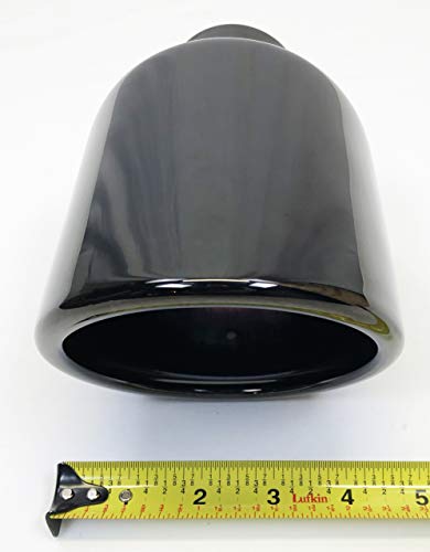 304 Stainless Black Chrome Exhaust Tip 2.25" Inlet