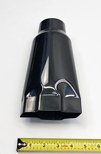 Chevy Bowtie 3" Inlet Black Chrome Exhaust Tip
