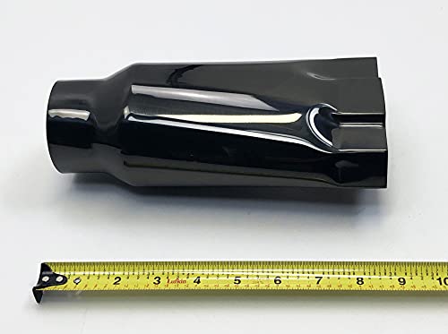 Chevy Bowtie 3" Inlet Black Chrome Exhaust Tip