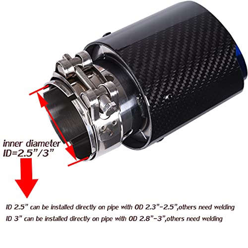 CARMON Twill Carbon Fiber Exhaust Muffler Tips