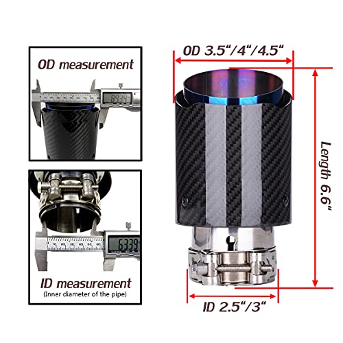 CARMON Twill Carbon Fiber Exhaust Muffler Tips
