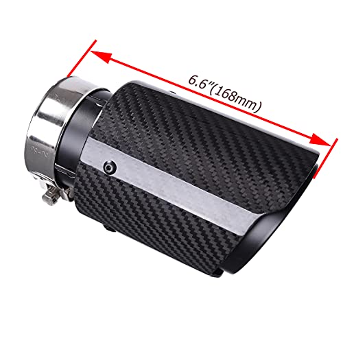 Carbon Fiber Exhaust Pipe Muffler Tips - 2.5" ID