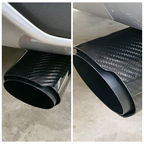 Carbon Fiber Exhaust Pipe Muffler Tips - 2.5" ID