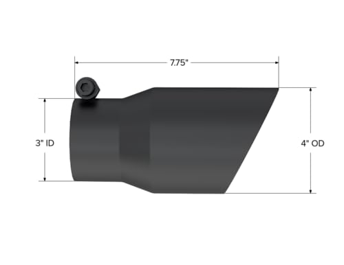 MBRP Black 8" Universal Exhaust Tip T5122BLK