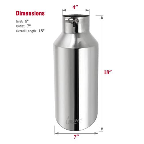 Universal Diesel Exhaust Tips, 4"-7", Stainless Steel