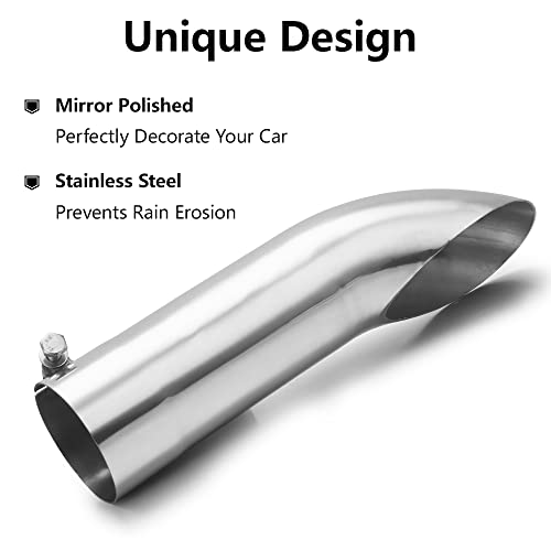 A-KARCK Polished Stainless Steel Exhaust Tip 2.25
