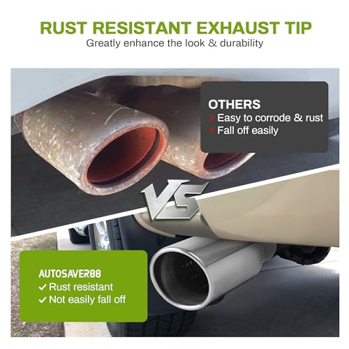 AUTOSAVER88 Adjustable Chrome Exhaust Tip 1.5"-2