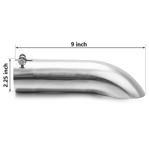 A-KARCK Polished Stainless Steel Exhaust Tip 2.25