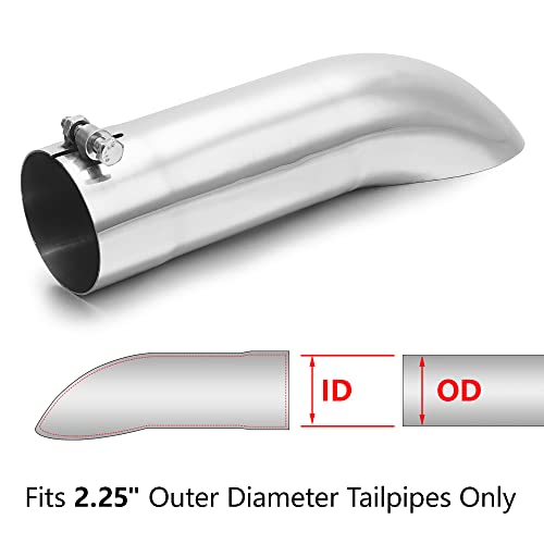 A-KARCK Polished Stainless Steel Exhaust Tip 2.25