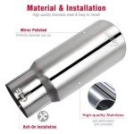 Upower 5" to 6" Stainless Steel Exhaust Tip