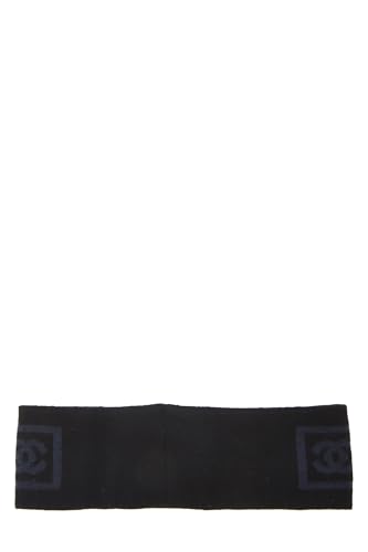 Chanel Black & Blue Wool Sport Ligne Headband