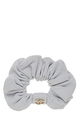 Chanel Pastel Blue Lambskin 'CC' Scrunchie, Luxury Beauty