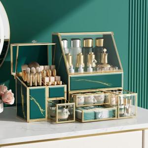 CoralHouse Large Green Makeup Organizer Box